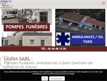 Tablet Screenshot of guillet-jonzac.com